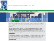 Tablet Screenshot of greenbuildingenergyengineers.com